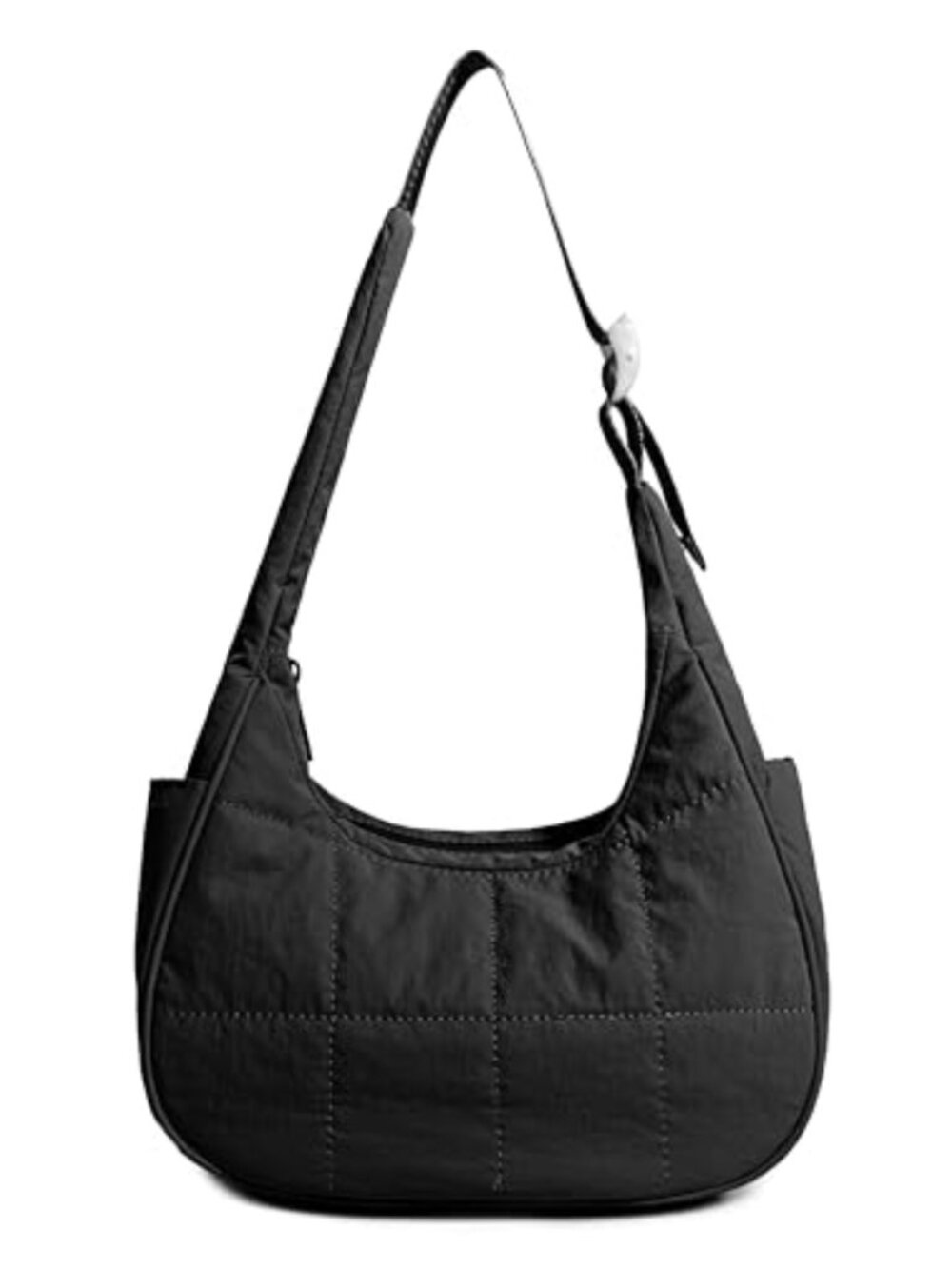 Puffer Shoulder Bag Quilted Nylon Hobo Handbag Adjustable Strap